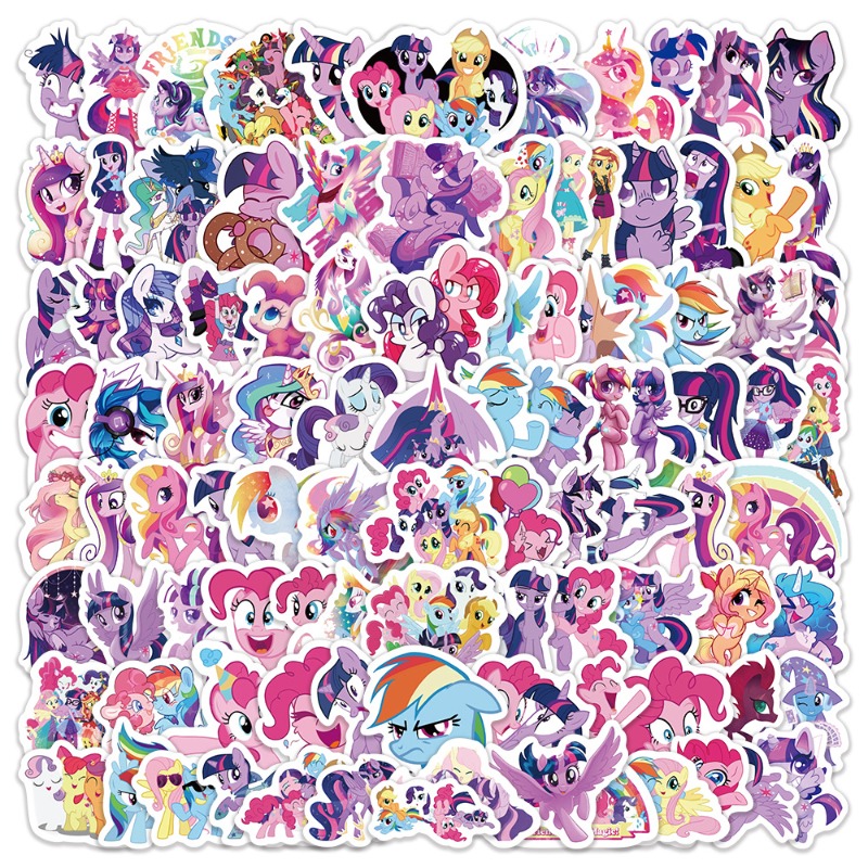 Original Anime Merchandise - 100pcs Stiker Kartun My Little Pony