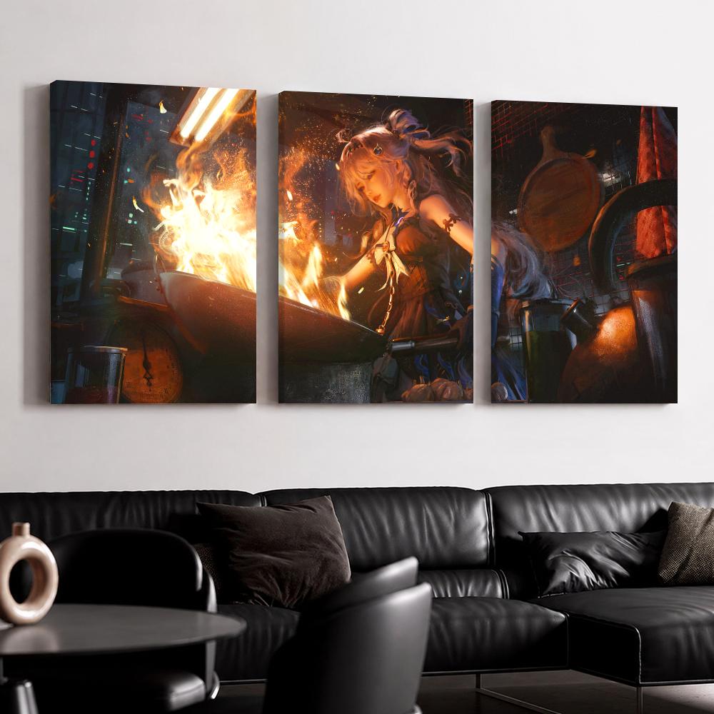 Anime Poster Print - Lukisan Dinding Berbingkai Anime Chef Siap
