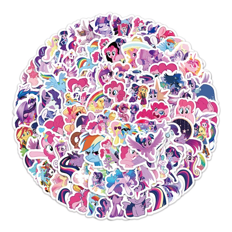 100pcs Stiker Kartun My Little - Original Anime Merchandise ulasan dan harga