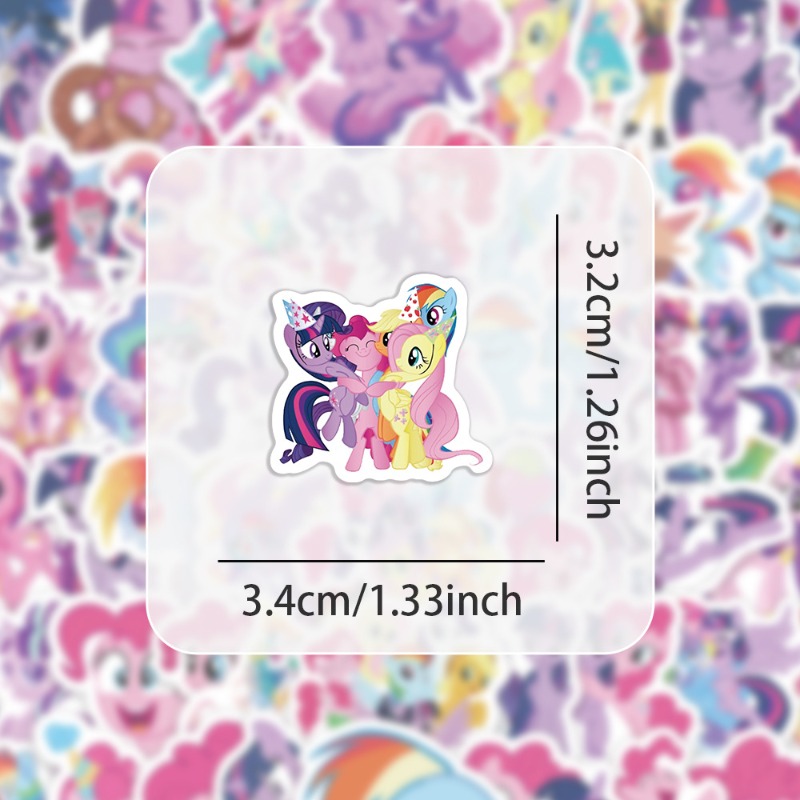 100pcs Stiker Kartun My Little - Original Anime Merchandise ulasan dan harga