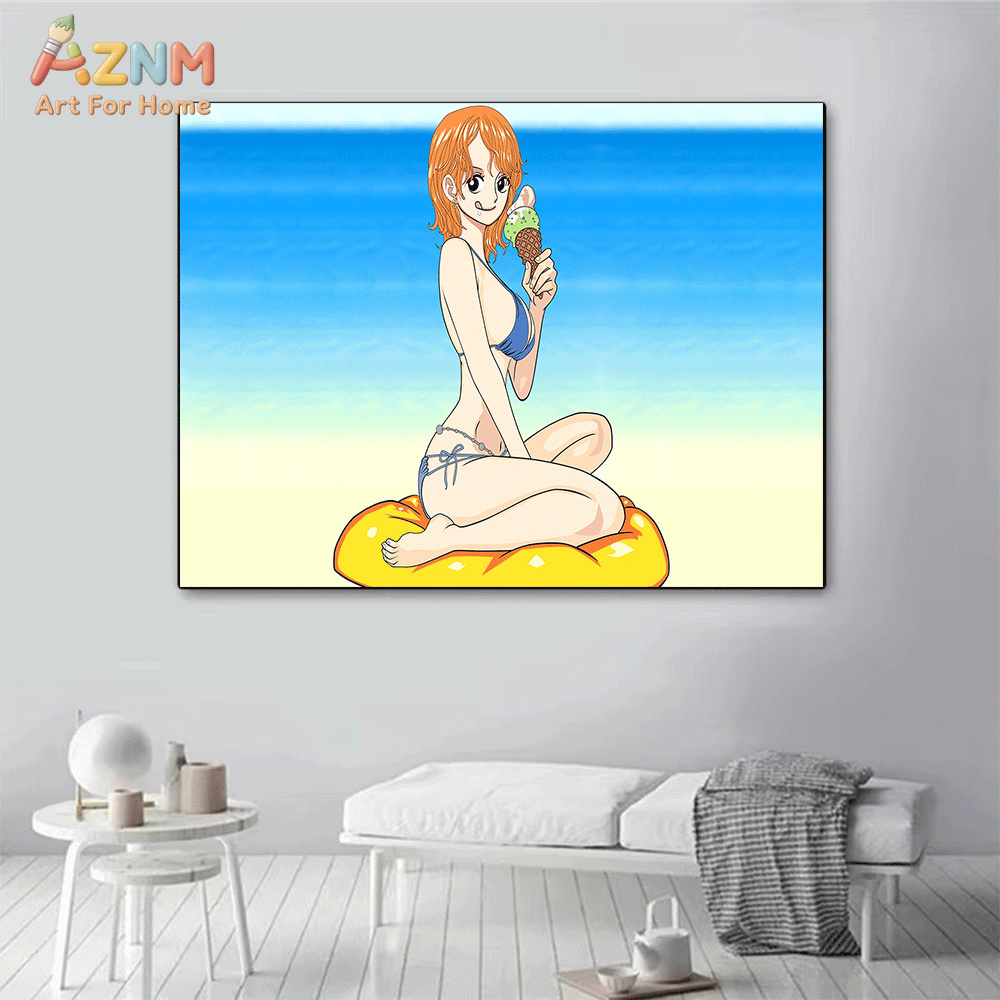 AZNM Lukisan Kanvas Anime One  - Anime Poster Print ulasan dan harga